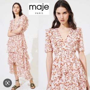 Maje Paris Ruffled Dress